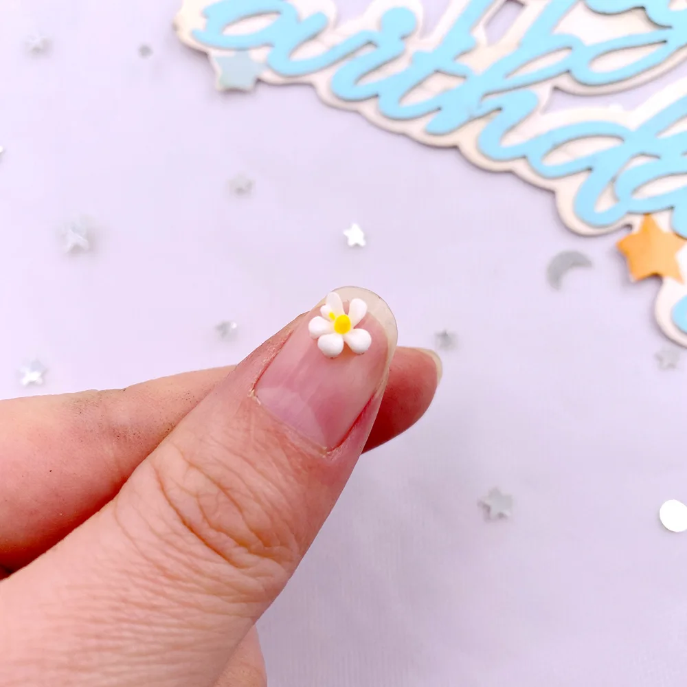 100Pcs 7mm Resin 3D Colorful M - Nail Art Wedding ulasan dan harga