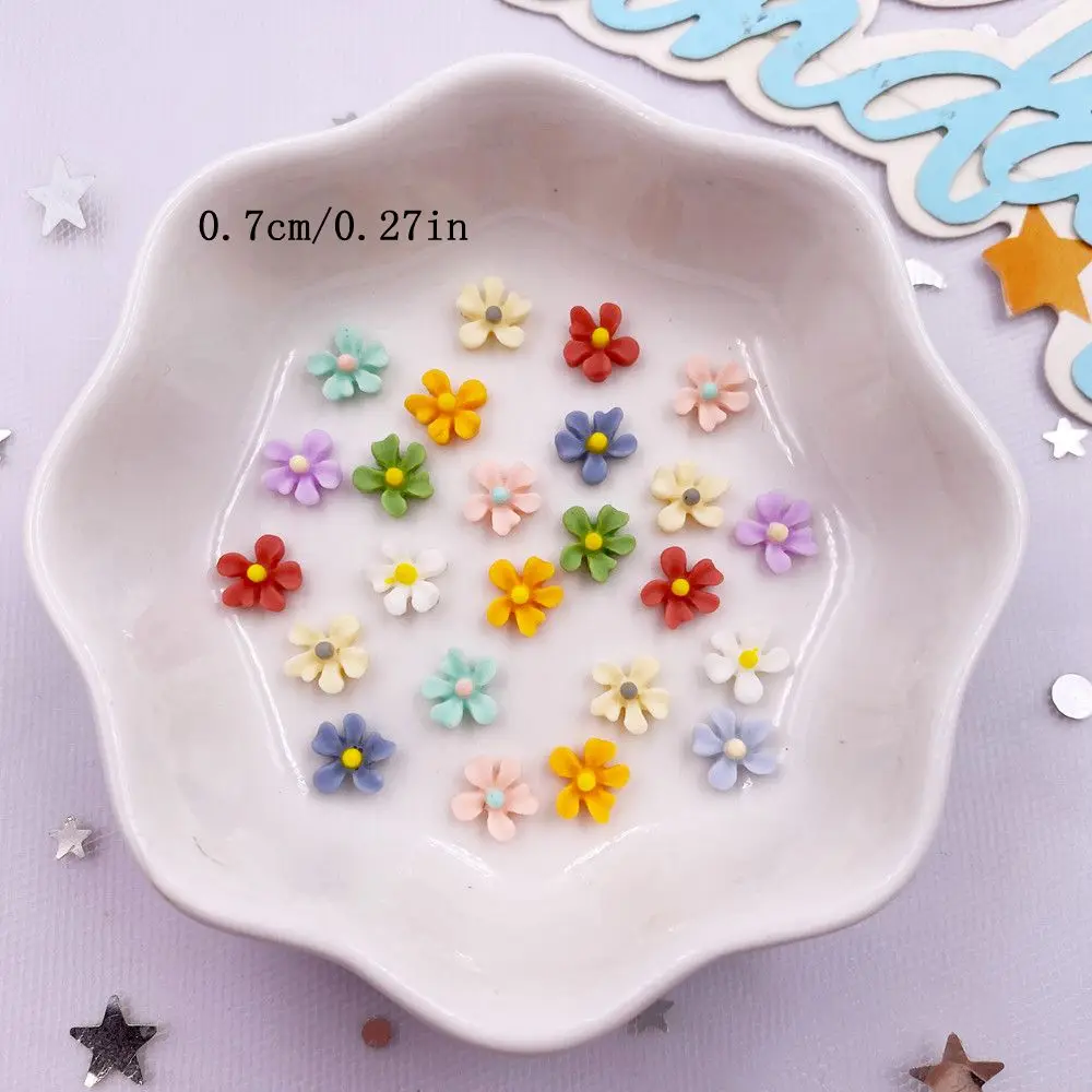 100Pcs 7mm Resin 3D Colorful M - Nail Art Wedding ulasan dan harga