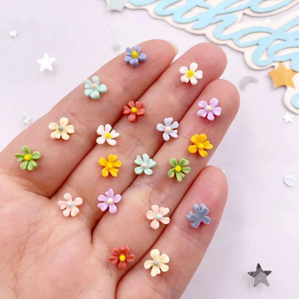 100Pcs 7mm Resin 3D Colorful M - Nail Art Wedding ulasan dan harga
