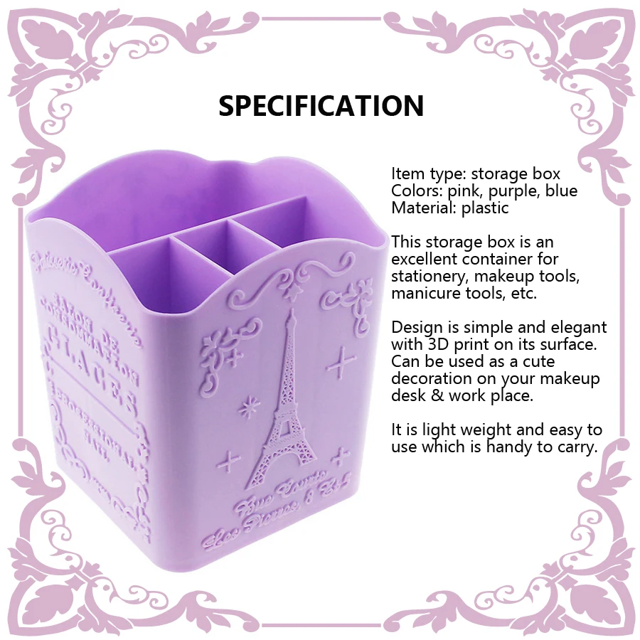 4-Compartment Nail Art Brush H - Nail Art Simple ulasan dan harga