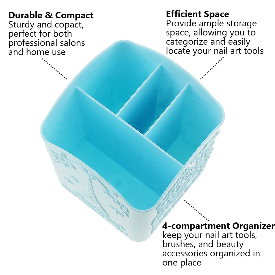 4-Compartment Nail Art Brush H - Nail Art Simple ulasan dan harga