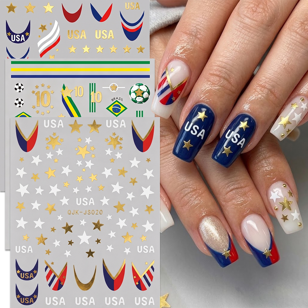 Football Style Nail Stickers,  - Nail Art France ulasan dan harga