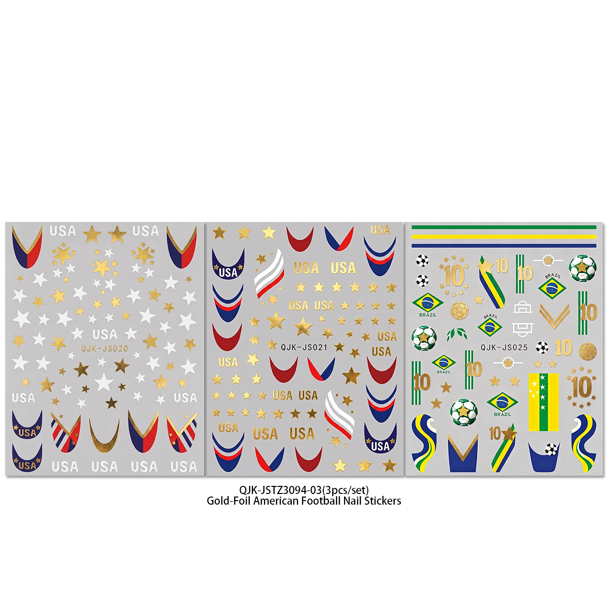 Football Style Nail Stickers,  - Nail Art France ulasan dan harga