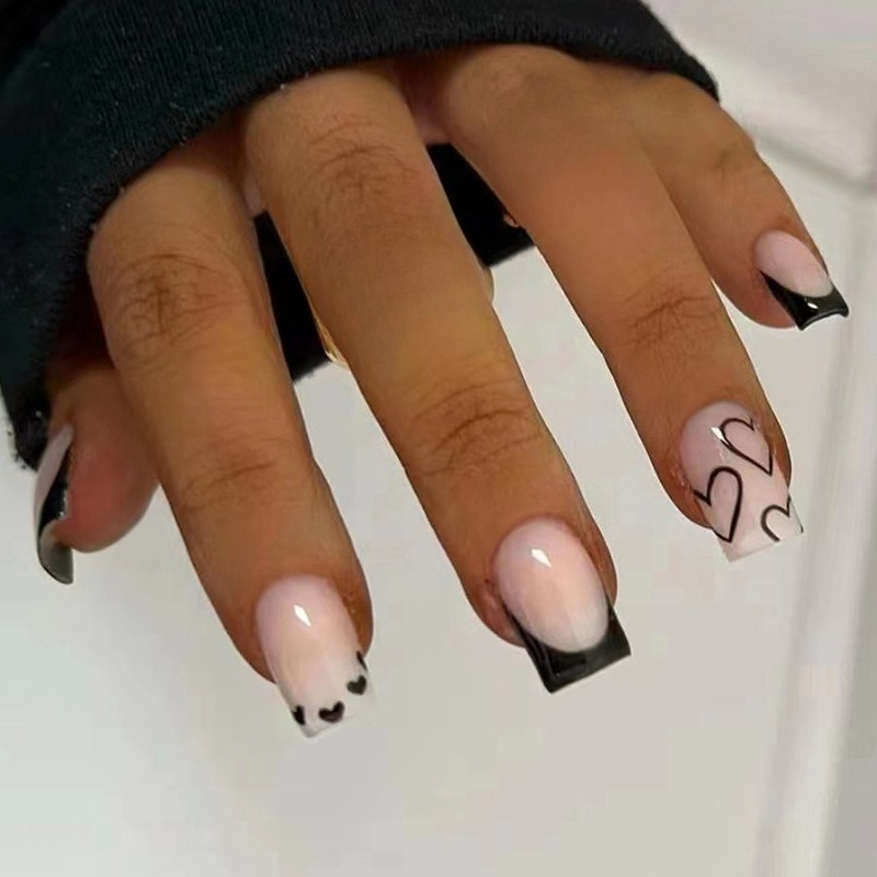 24Pcs Short Ballet Wearable Bl - Nail Art Simple ulasan dan harga