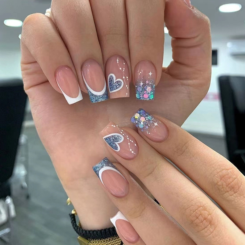 24Pcs Short Ballet Wearable Bl - Nail Art Simple ulasan dan harga
