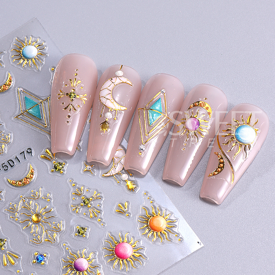 5D Moon Star Flower Nail Art S - Nail Art Zelda ulasan dan harga