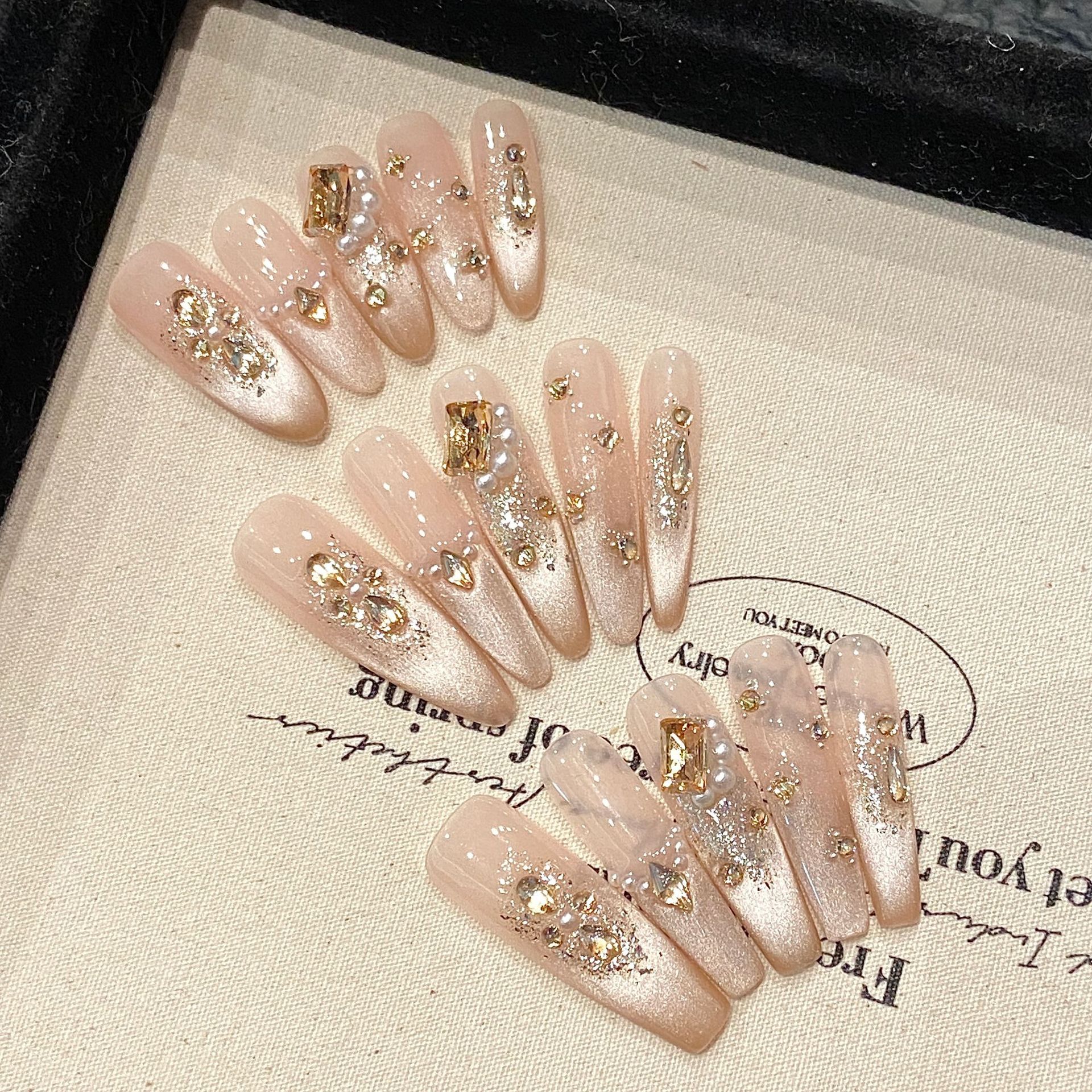 Handmade Nude Press on Nails C - Nail Art Simple ulasan dan harga