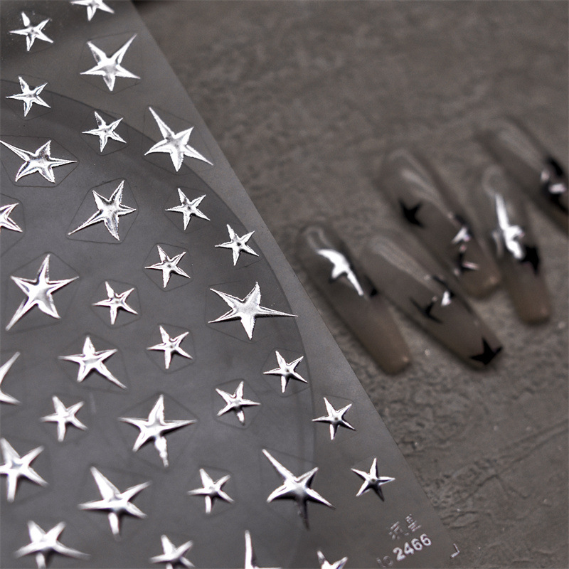 3D Bronzing Laser Silver Irreg - Nail Art Zelda ulasan dan harga