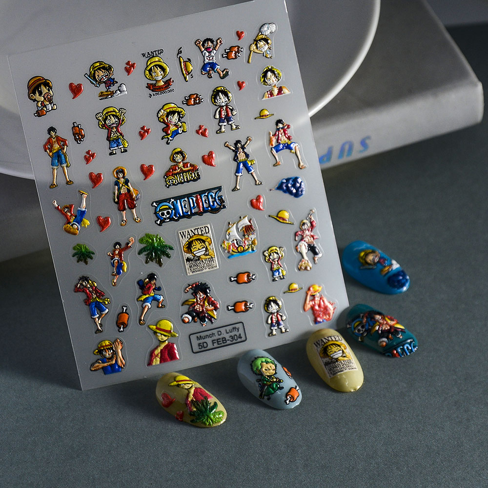 1PCS 5D Portable ONE PIECE Nai - Nail Art Zoro One Piece ulasan dan harga