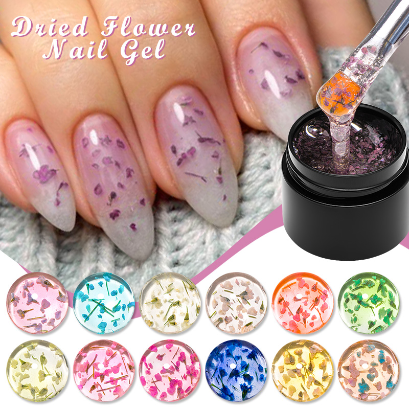 5ml Pink Dried Flower Nail Gel - Nail Art Natural Pink ulasan dan harga