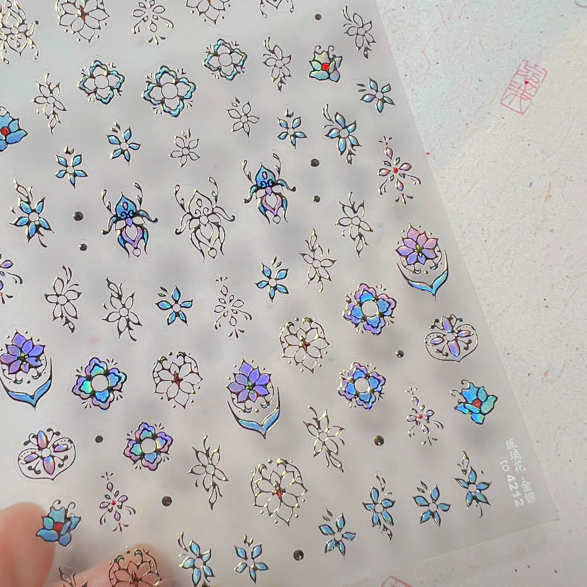 Bohemian Pattern Colorful Love - Nail Art Zelda ulasan dan harga