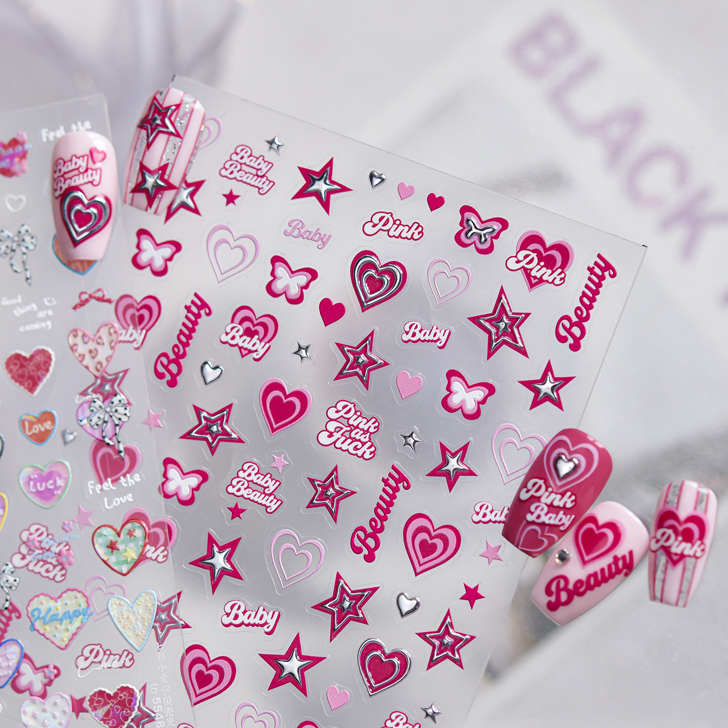 5D Metal Nail Stickers Sweet P - Nail Art Zelda ulasan dan harga
