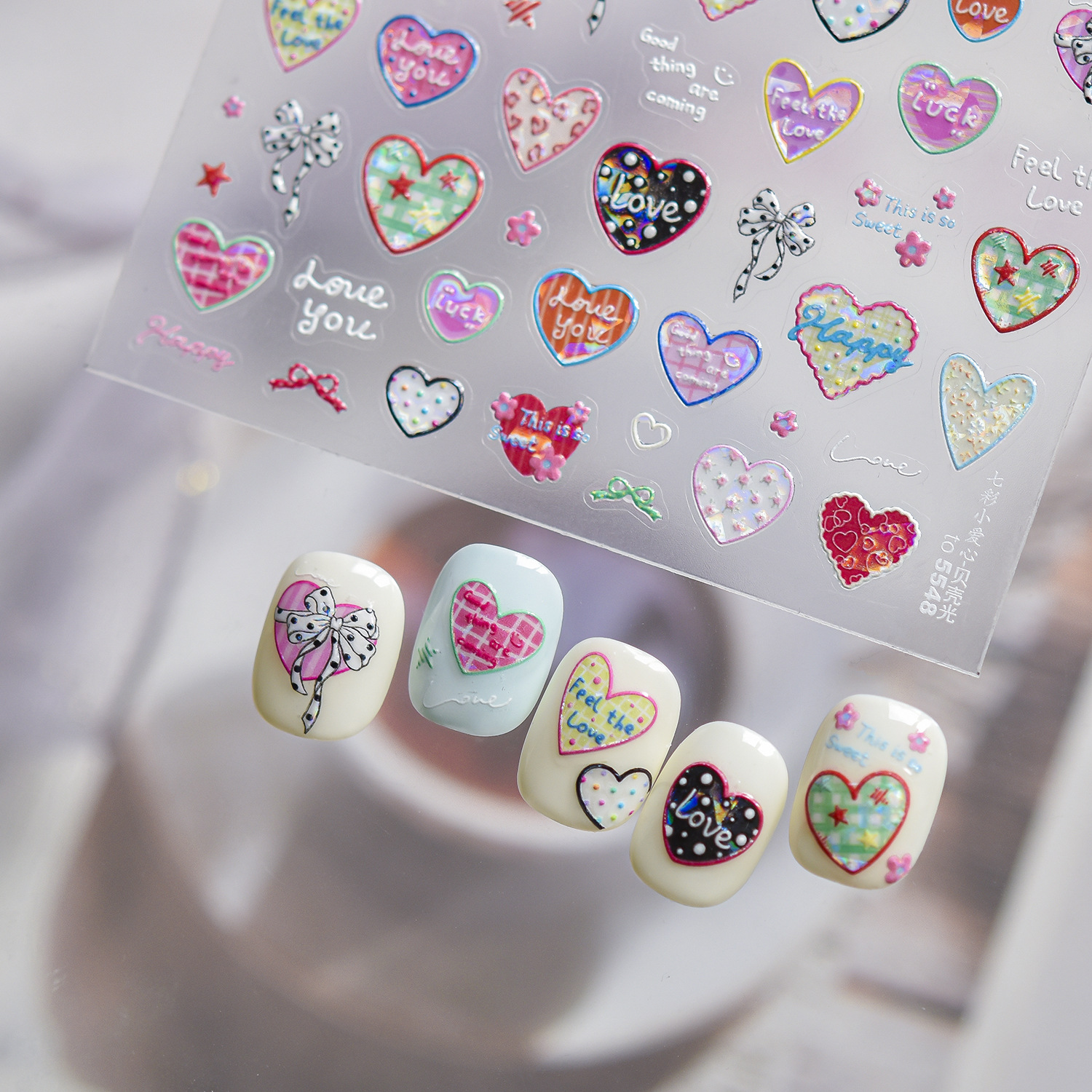5D Metal Nail Stickers Sweet P - Nail Art Zelda ulasan dan harga