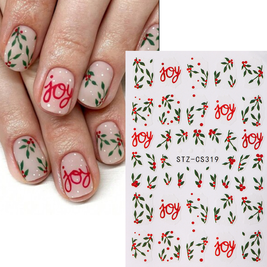 Christmas Santa Claus Elk Nail - Nail Art Xmas Design ulasan dan harga
