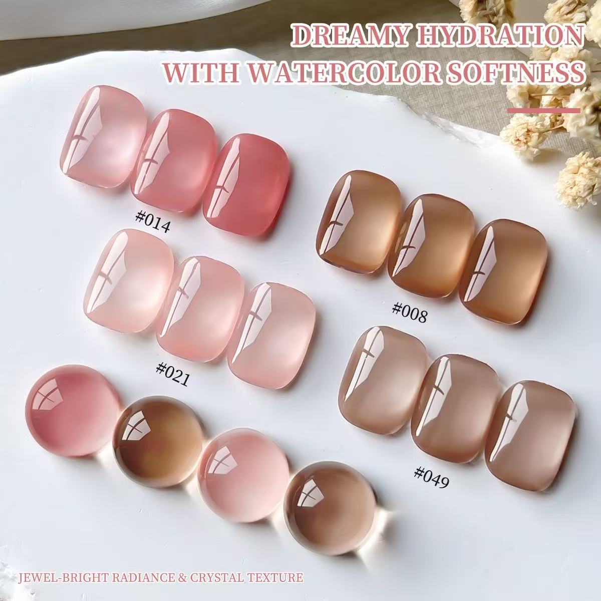 XEIJAYI 4 Colors Jelly Gel Nai - Nail Art Natural Pink ulasan dan harga