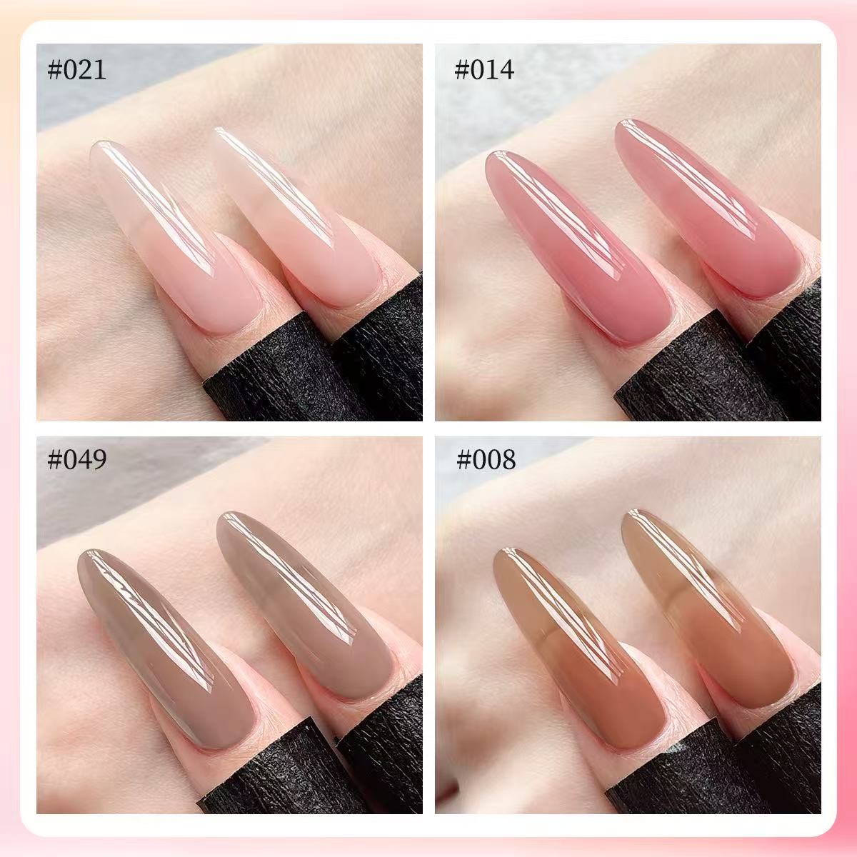 XEIJAYI 4 Colors Jelly Gel Nai - Nail Art Natural Pink ulasan dan harga