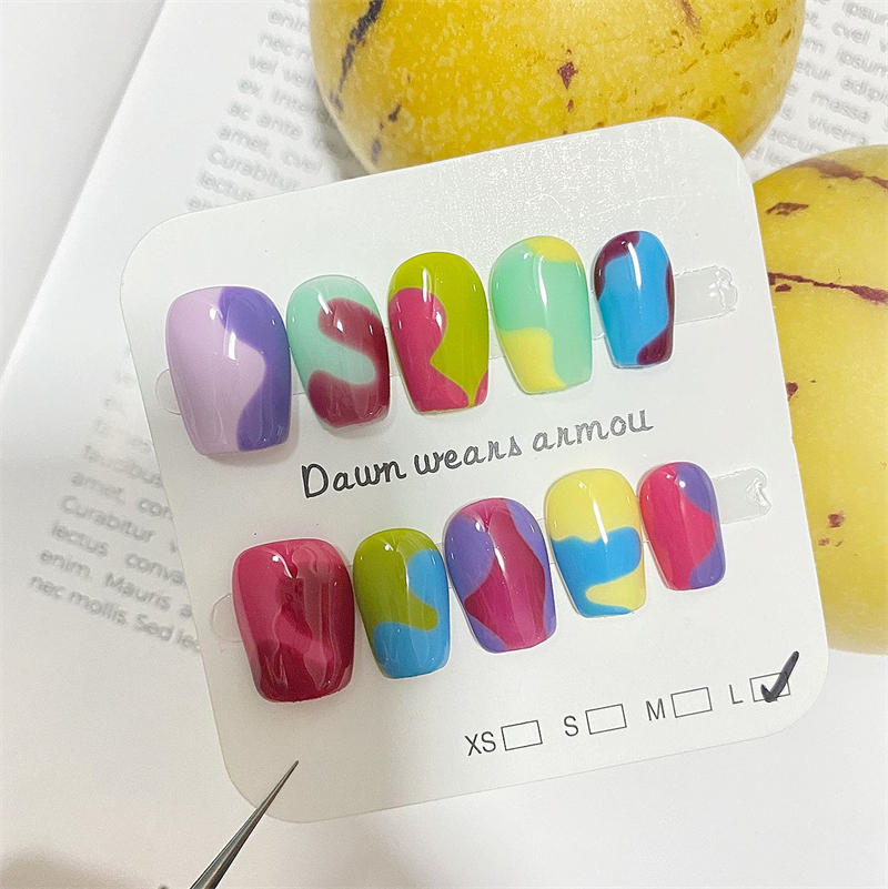 Handmade Short Press On Nails  - Nail Art Lotso ulasan dan harga