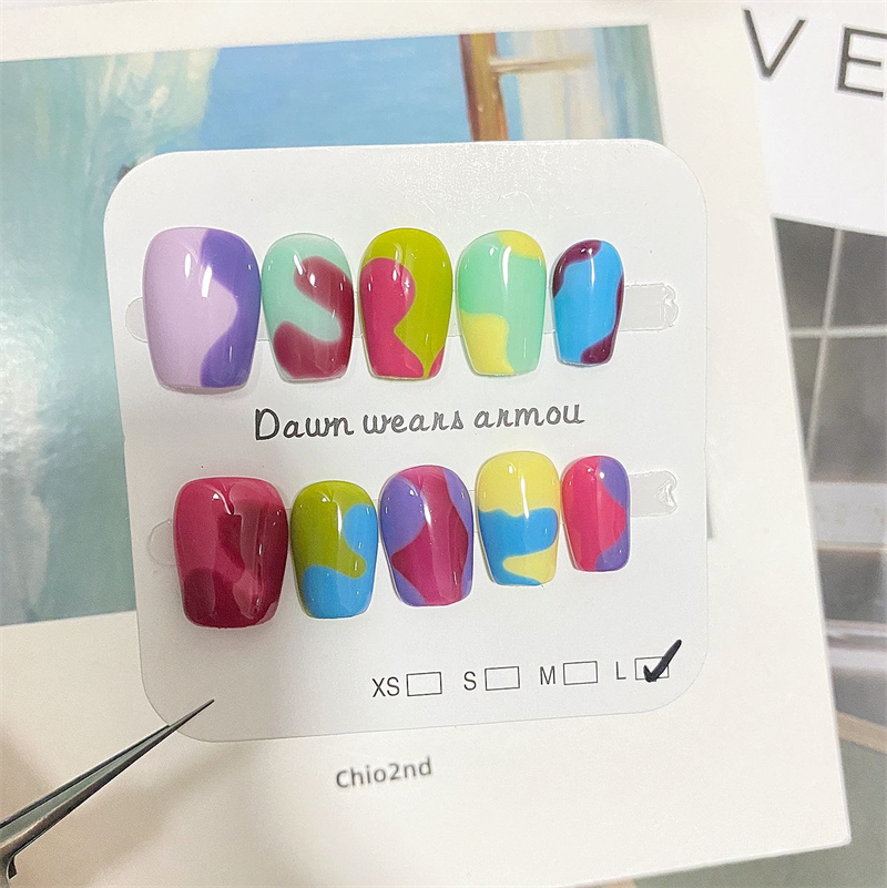 Handmade Short Press On Nails  - Nail Art Lotso ulasan dan harga