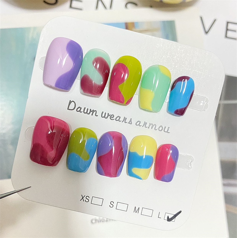 Handmade Short Press On Nails  - Nail Art Lotso ulasan dan harga