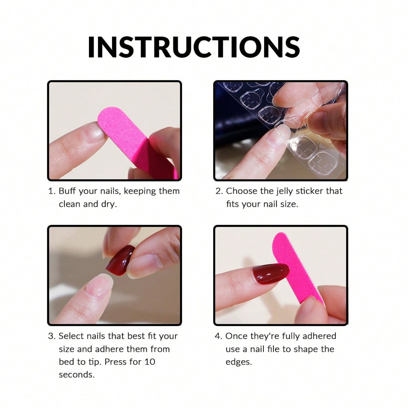 10 pieces of hand-pressed long - Nail Art Wedding ulasan dan harga