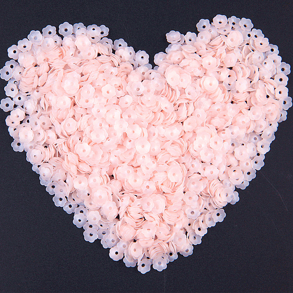 Matte Pink Flower Sequins 6mm  - Nail Art Lotso ulasan dan harga