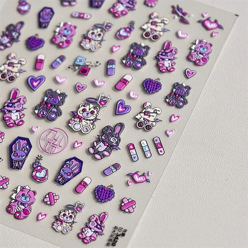Darkness Blue Purple Bunny Bea - Nail Art Van Gogh ulasan dan harga