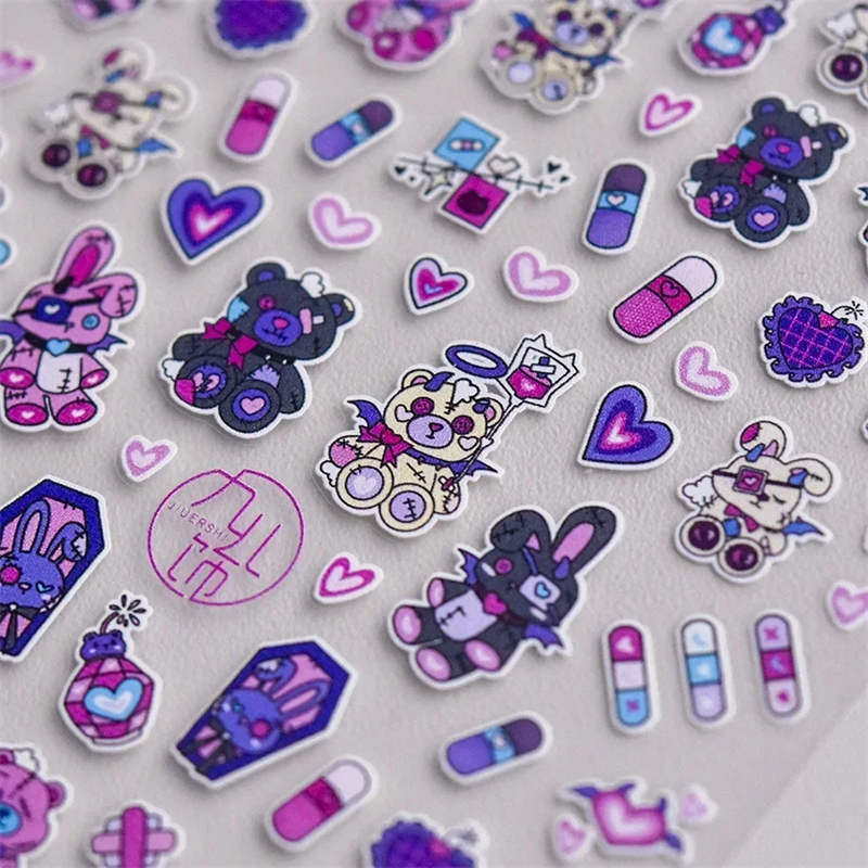 Darkness Blue Purple Bunny Bea - Nail Art Van Gogh ulasan dan harga