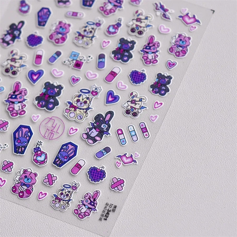 Darkness Blue Purple Bunny Bea - Nail Art Van Gogh ulasan dan harga