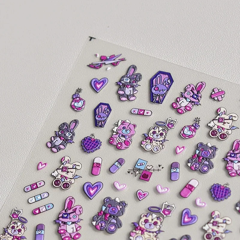 Darkness Blue Purple Bunny Bea - Nail Art Van Gogh ulasan dan harga