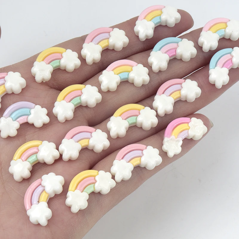 30Pcs/300pcs Mini Resin Rainbo - Nail Art Rainbow ulasan dan harga