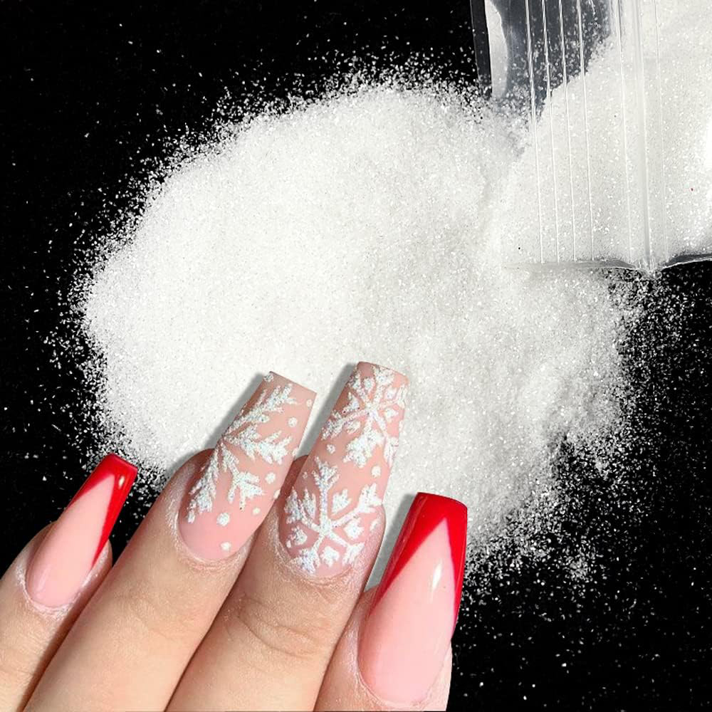 50g/Bag Christmas White Black  - Nail Art Xmas Stickers ulasan dan harga