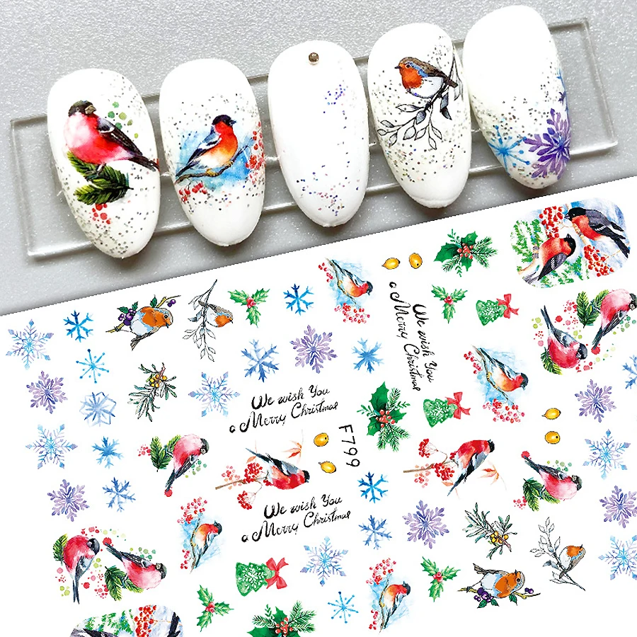 Christmas Nail Stickers Festiv - Nail Art Xmas Design ulasan dan harga