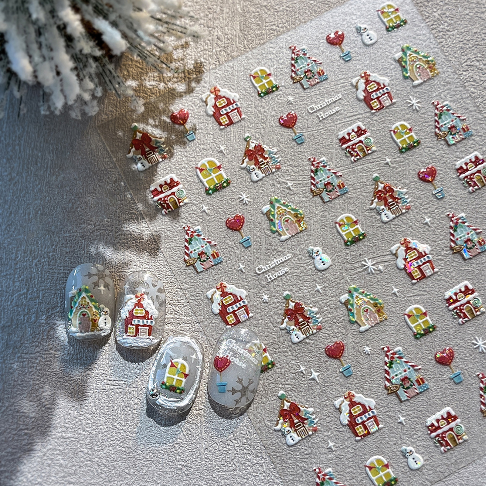 Flash Christmas Element Nail S - Nail Art Xmas Design ulasan dan harga