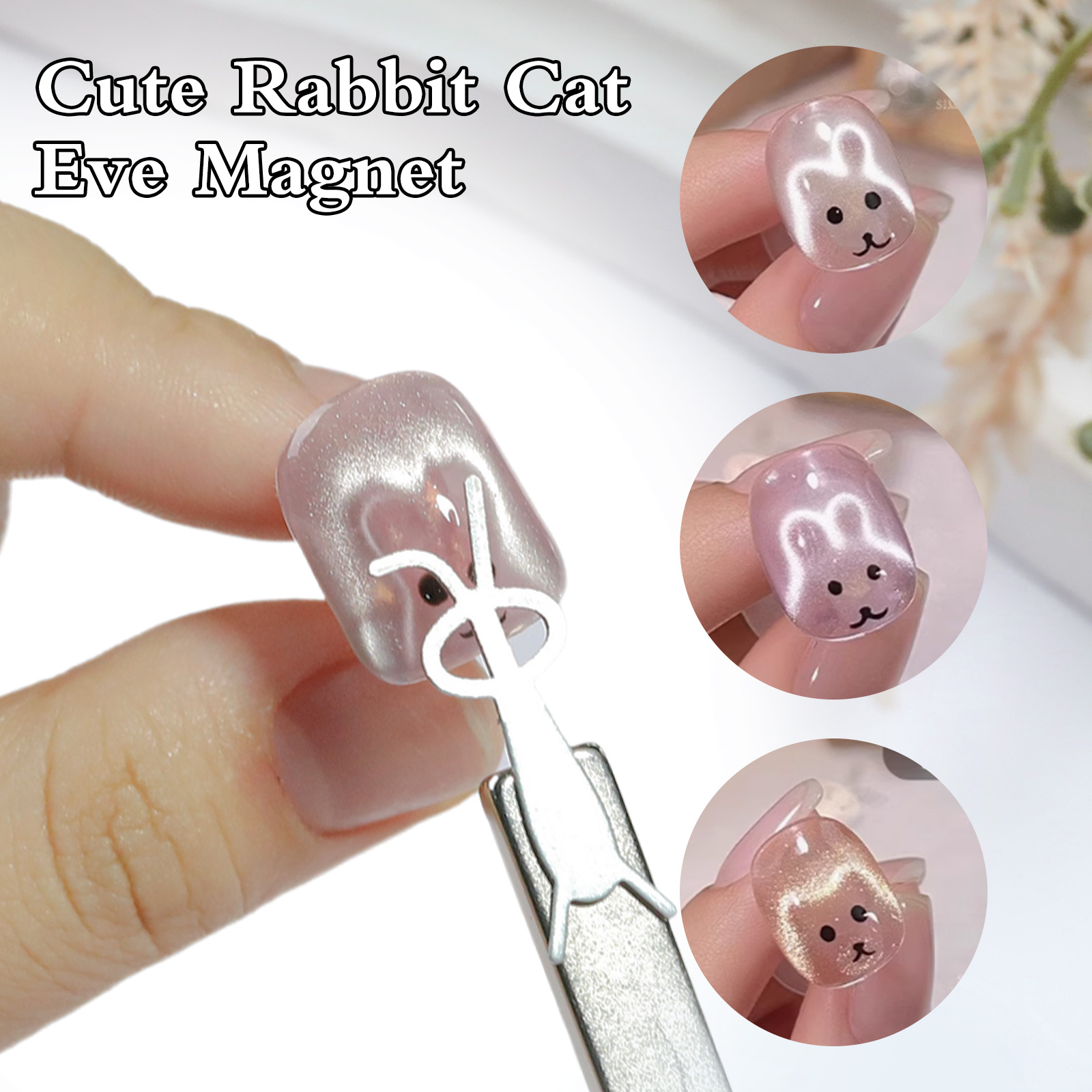 1/2/4pcs Rabbit Bear Heart Sha - Nail Art One Piece ulasan dan harga