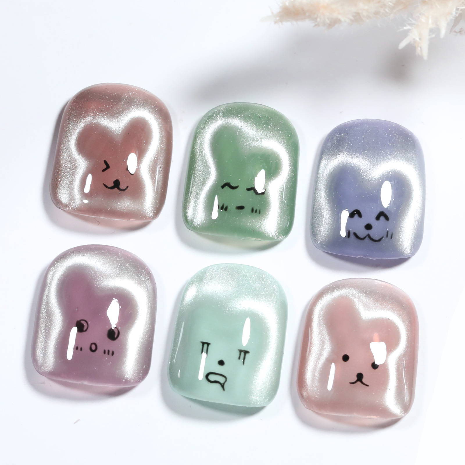 1/2/4pcs Rabbit Bear Heart Sha - Nail Art One Piece ulasan dan harga