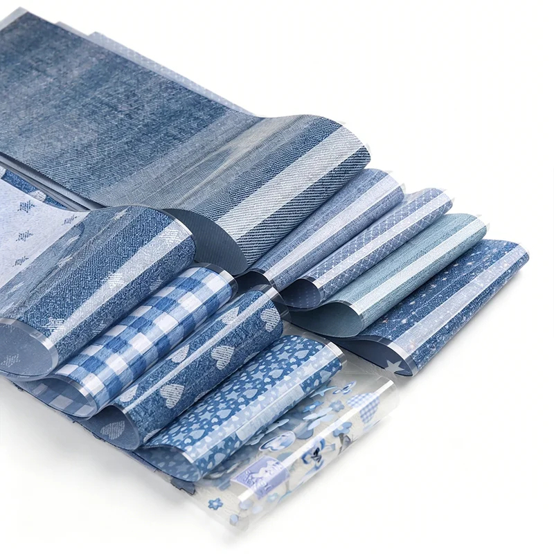 10Sheets Blue Denim Nail Trans - Nail Art Denim ulasan dan harga