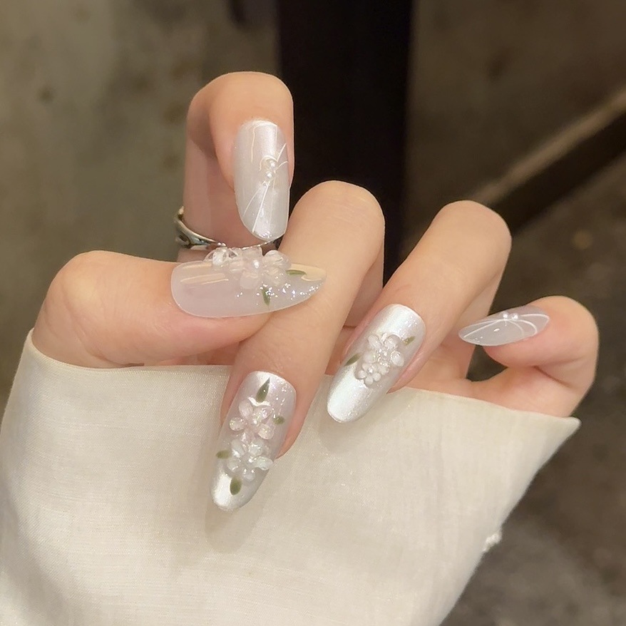 10pcs Glitter Sliver Press On  - Nail Art Glitter ulasan dan harga