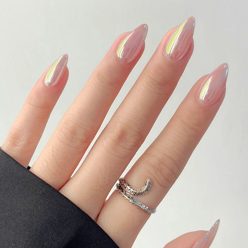 24Pcs Simple Nude Pink Solid N - Nail Art Simple ulasan dan harga