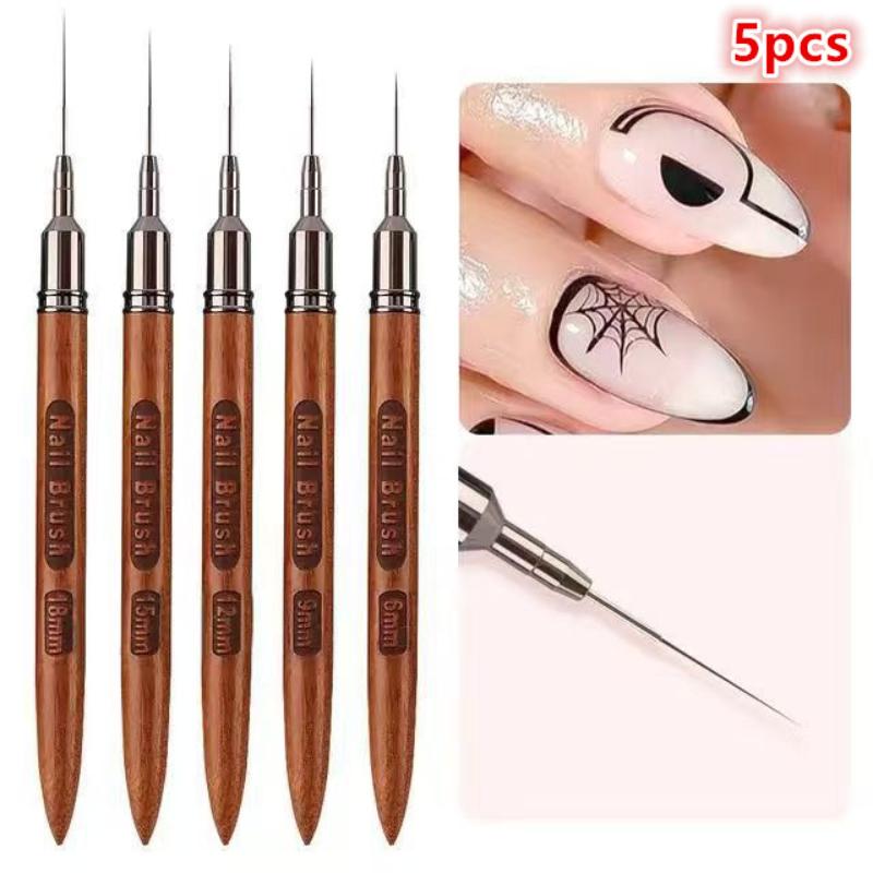 5 Piece Nail Art Liner Brush S - Nail Art One Piece ulasan dan harga