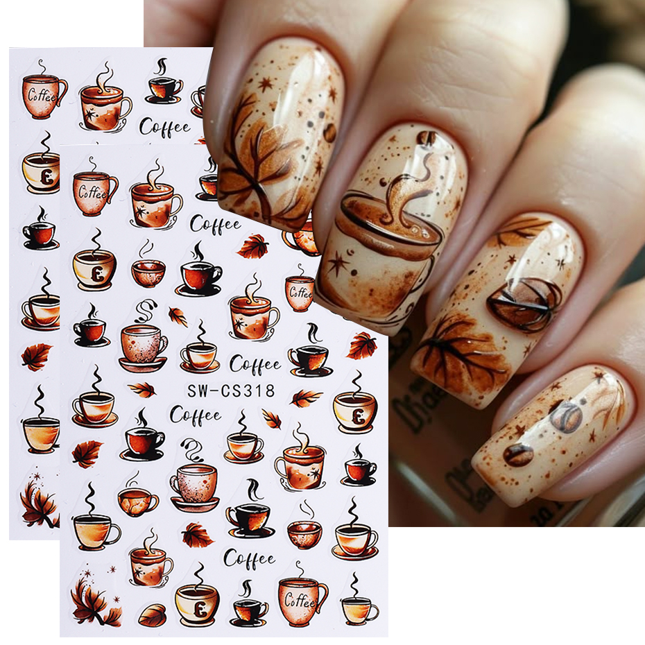 2pcs Retro Nail Stickers 3D Au - Nail Art Van Gogh ulasan dan harga