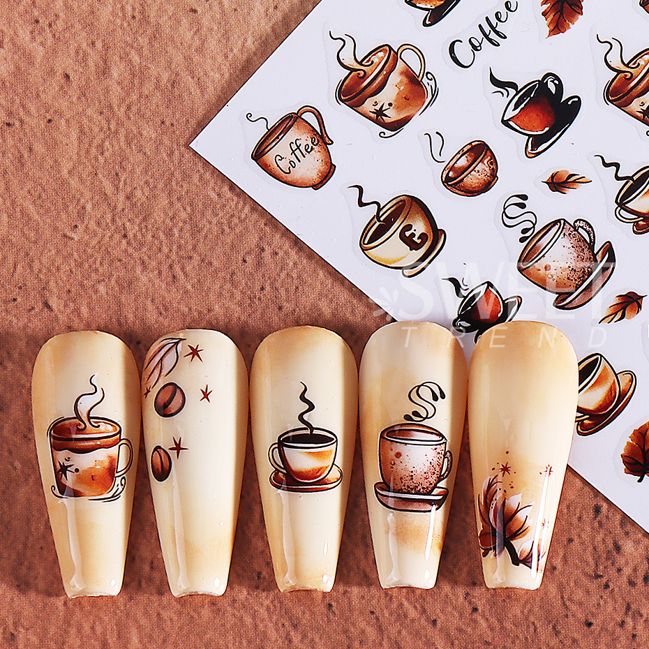 2pcs Retro Nail Stickers 3D Au - Nail Art Van Gogh ulasan dan harga