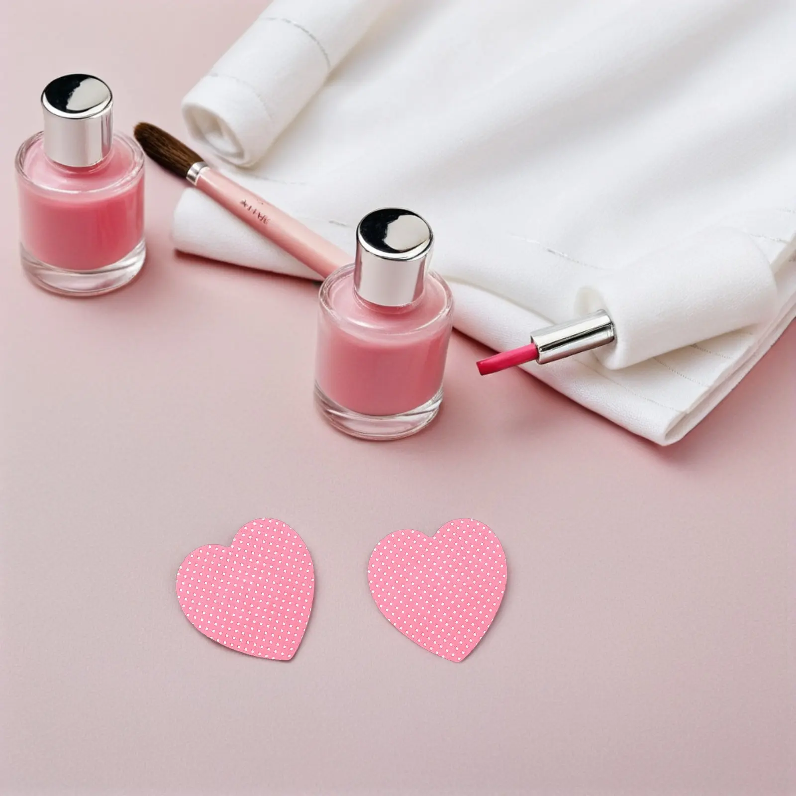 Heart Shaped Lint-Free Nail Wi - Nail Art Pink ulasan dan harga