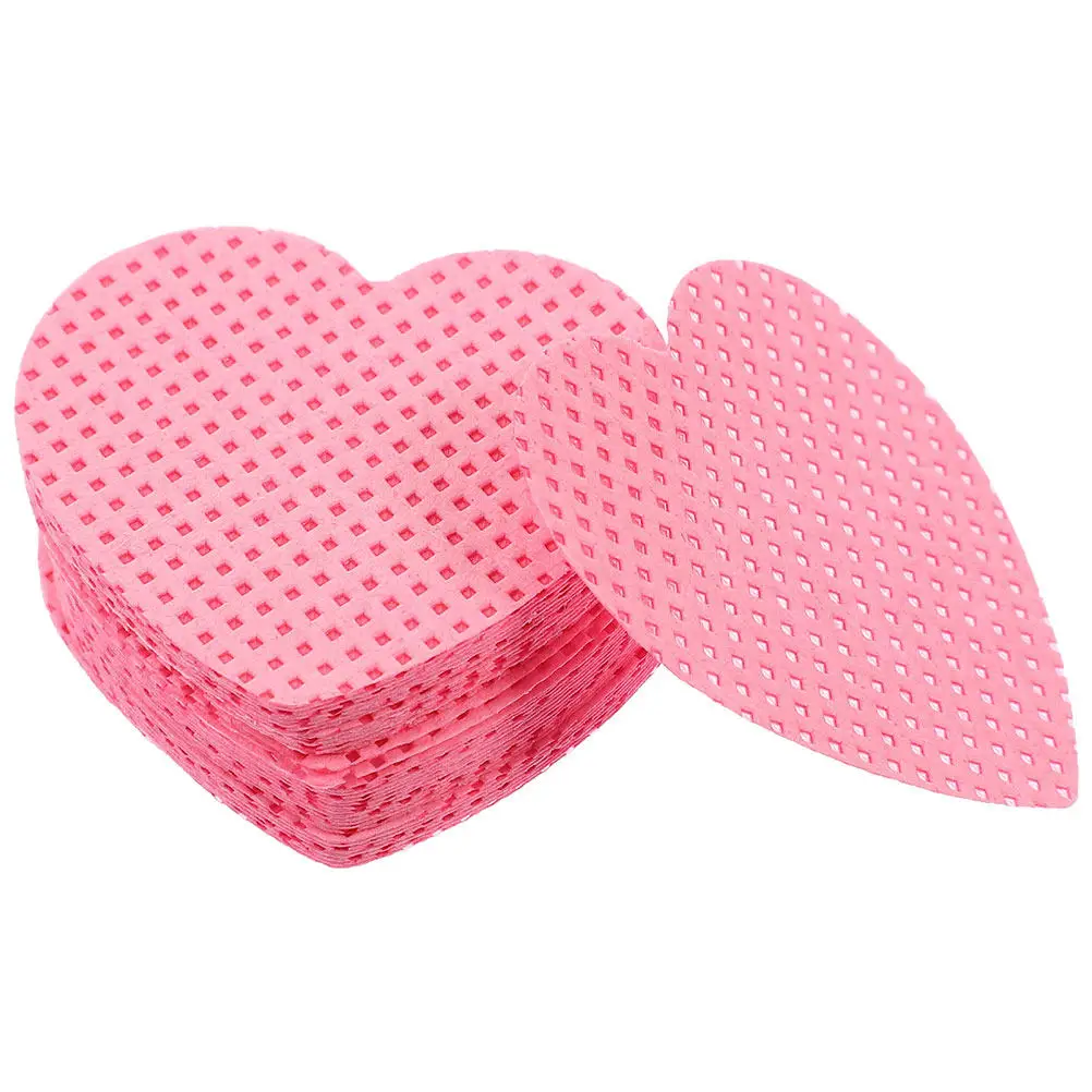 Heart Shaped Lint-Free Nail Wi - Nail Art Pink ulasan dan harga