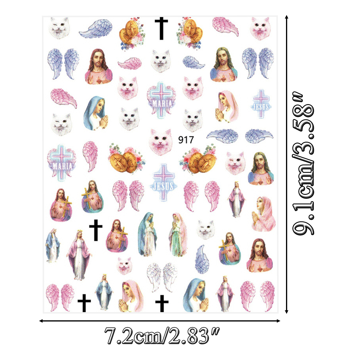 3/6 Sheets Angel Nail Stickers - Nail Art Zelda ulasan dan harga
