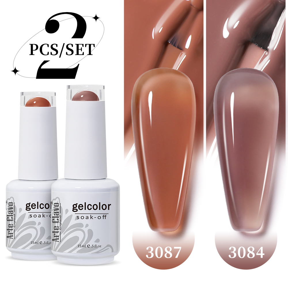 Arte Clavo 2Pcs/Set 15ml Jelly - Nail Art Natural Pink ulasan dan harga