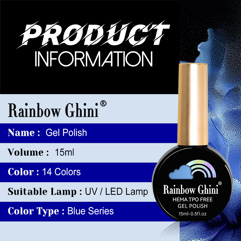 Rainbow Ghini 15ML Cornflower  - Nail Art One Piece ulasan dan harga