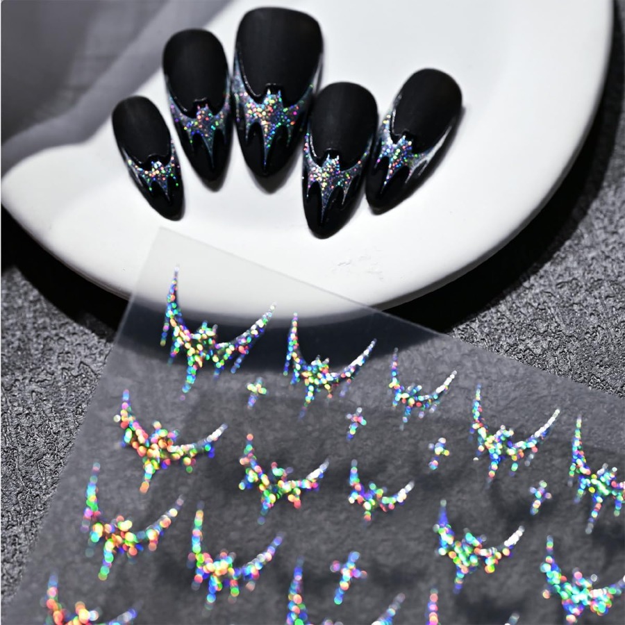 3 Sheets Halloween Nail Sticke - Nail Art Glitter ulasan dan harga