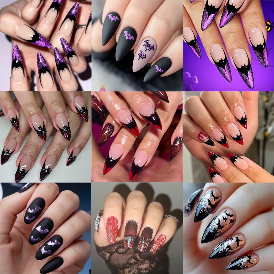 3 Sheets Halloween Nail Sticke - Nail Art Glitter ulasan dan harga