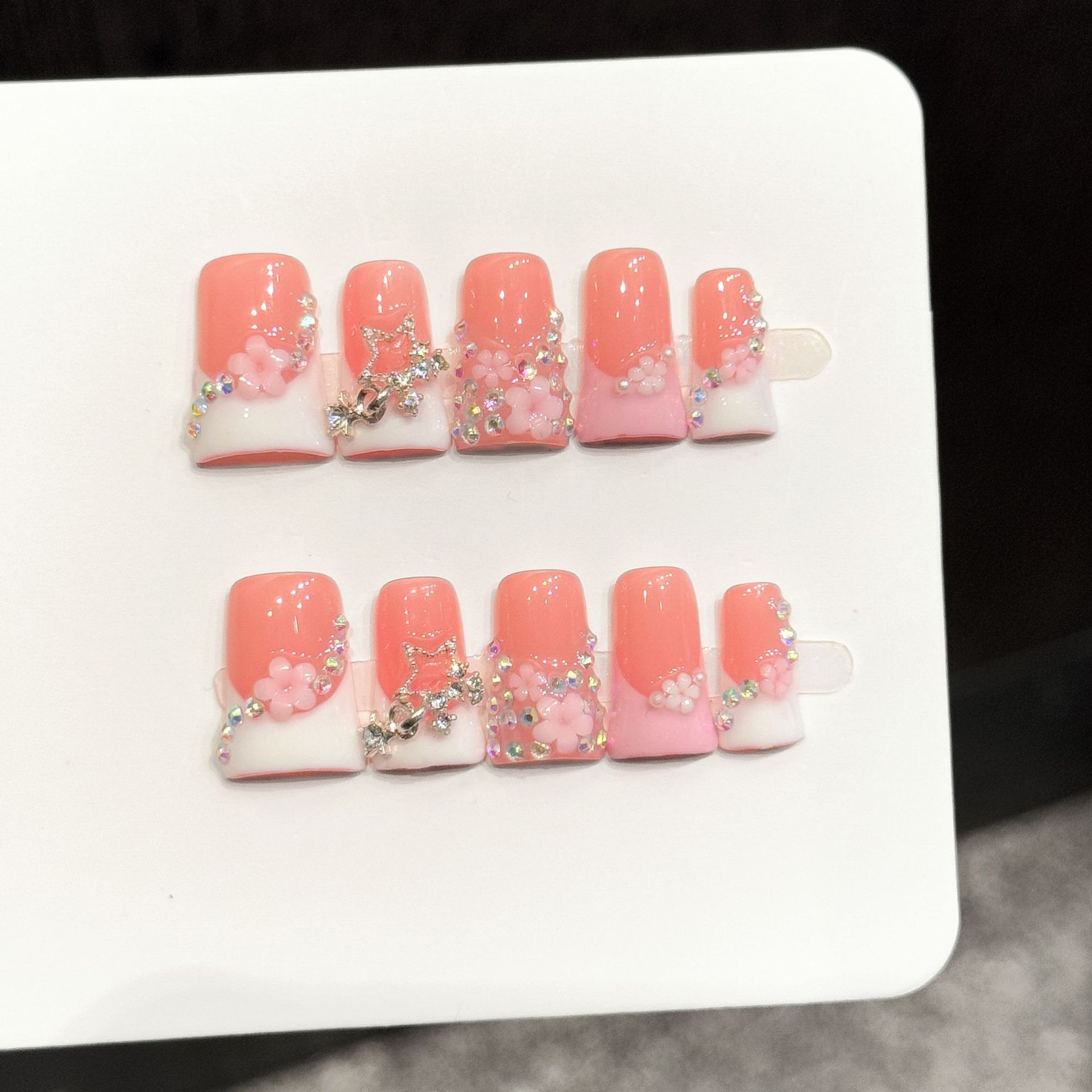 10pcs Pure Hand Pressed Duck N - Nail Art Pink ulasan dan harga