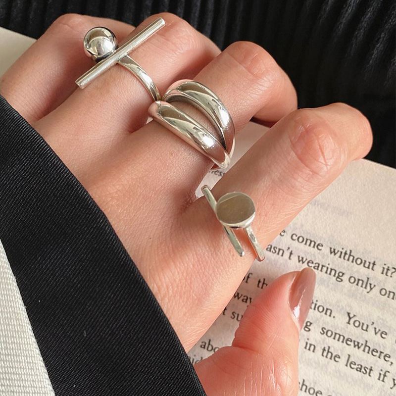 925 Sterling Silver Rings New  - Nail Art France ulasan dan harga